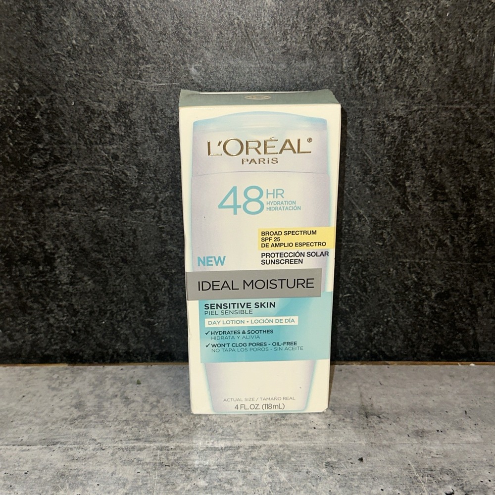 L'OREAL PARIS  48HR IDEAL MOISTURE sensitive SKIN DAY LOTION 4.0 oz
